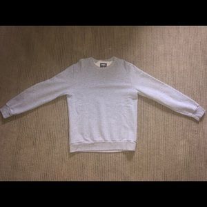 Bonobos Grey Sweater with sleeve patches.